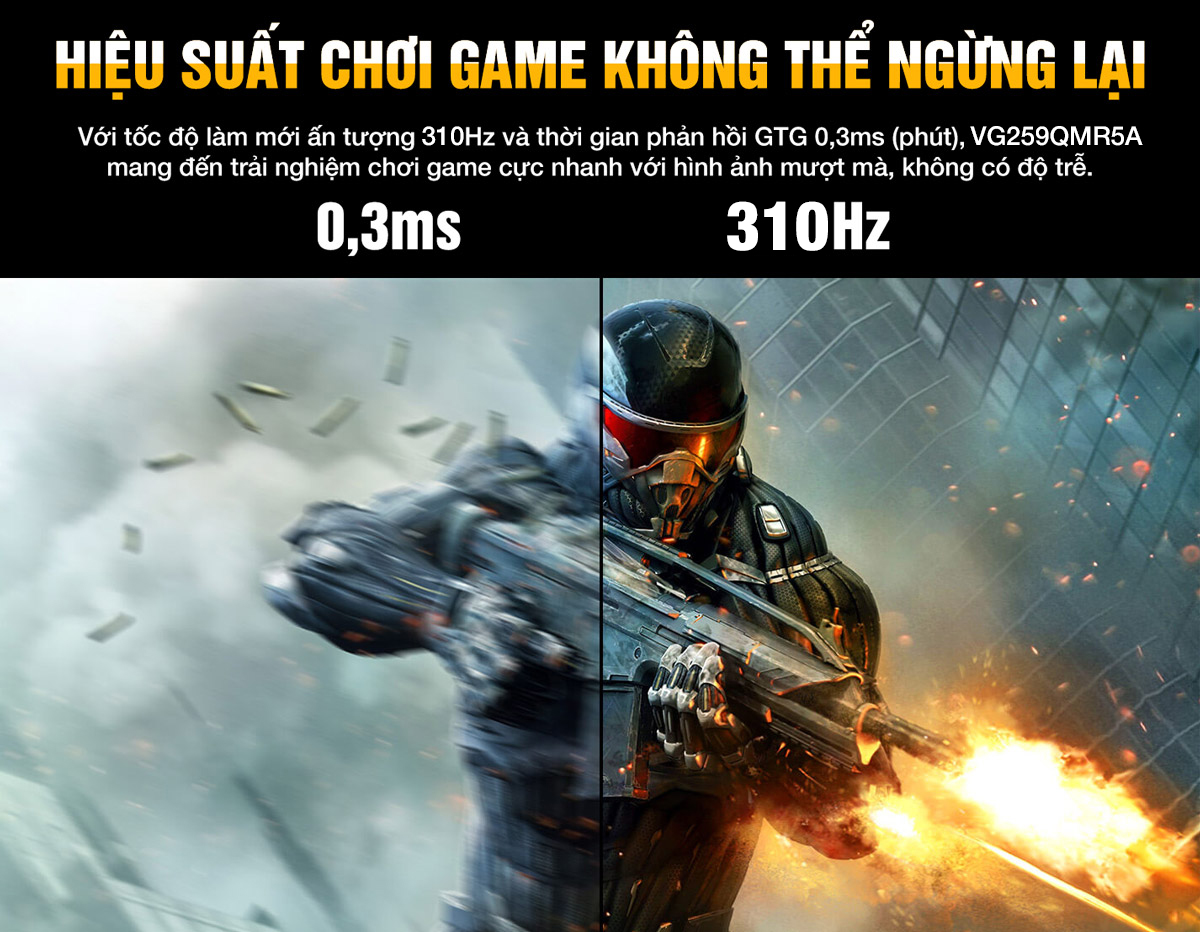 Màn hình chơi game Asus 310Hz mở ra kỷ nguyên mới cho chơi game cạnh tranh chuyên nghiệp