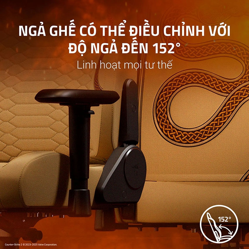 Ghế game RAZER ISKUR V2 X CS2 Counter-Strike 2 Edition 3