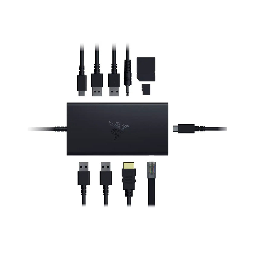 Thiết bị chuyển đổi Razer USB C Dock - 11-in-1 Multiport Adapter -Mercury (RC21-02300100-R3GW) 1