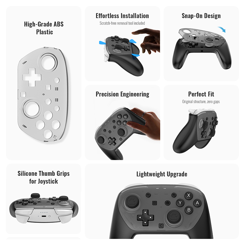 Bộ ốp bảo vệ trong suốt 5 in 1 cho Nintendo Switch 2 JYS-NS2329 4