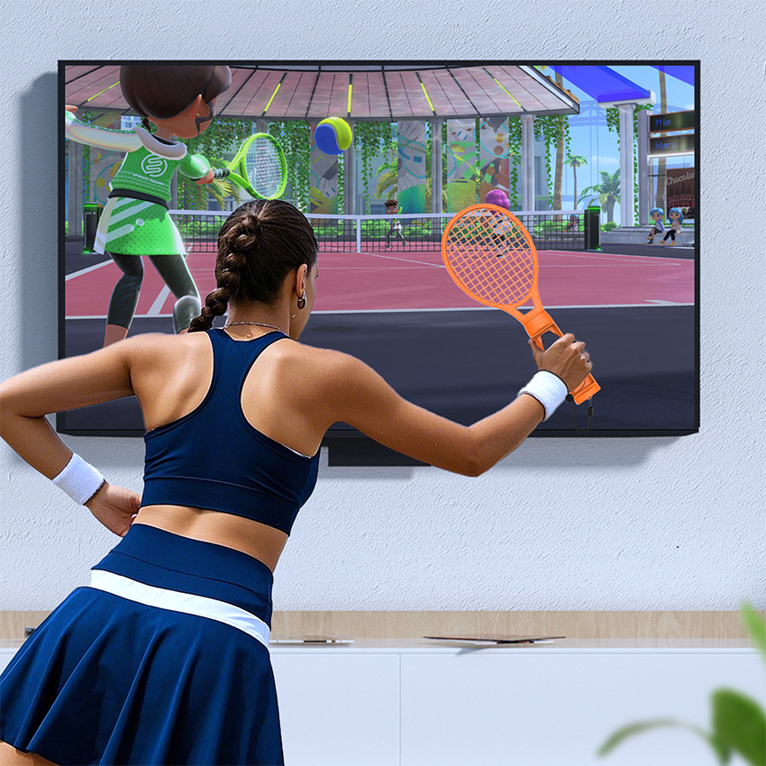 gay choi tenis racket for joy con switch 2 mau xanh pha cam jys ns2266 3