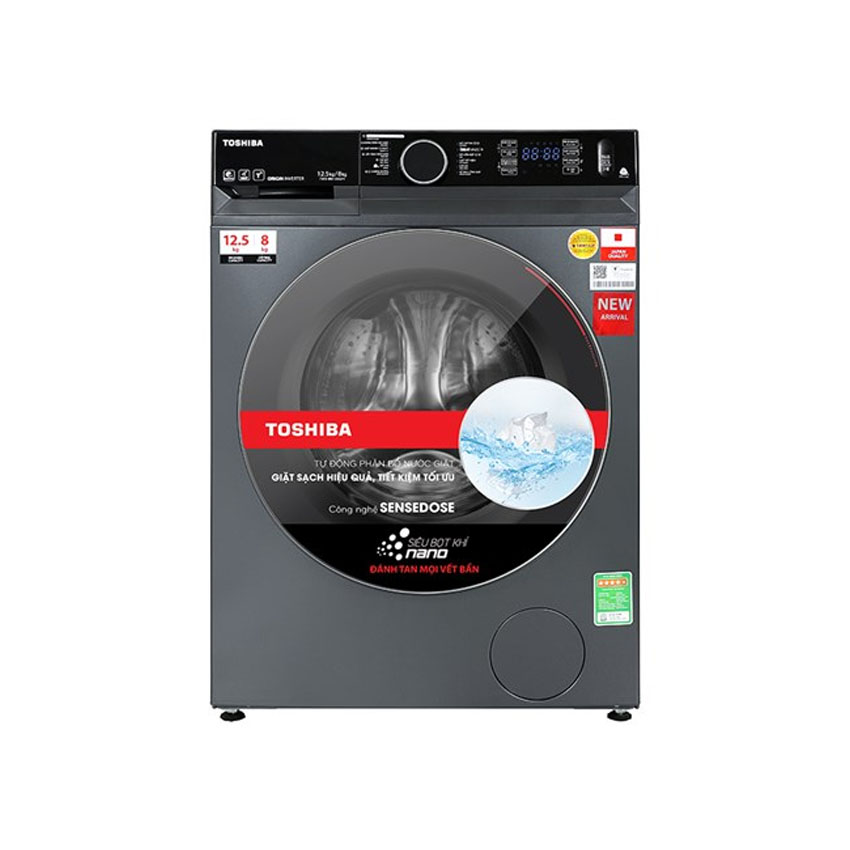 MÁY GIẶT SẤY TOSHIBA INVERTER GIẶT 12.5 KG - SẤY 8 KG TWD-BM135GF4V(MG)