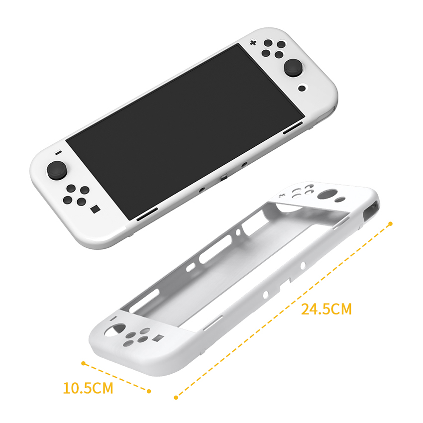 Ốp lưng silicone case bảo vệ cho Nintendo Switch OLED màu trắng JYS-NS223 6