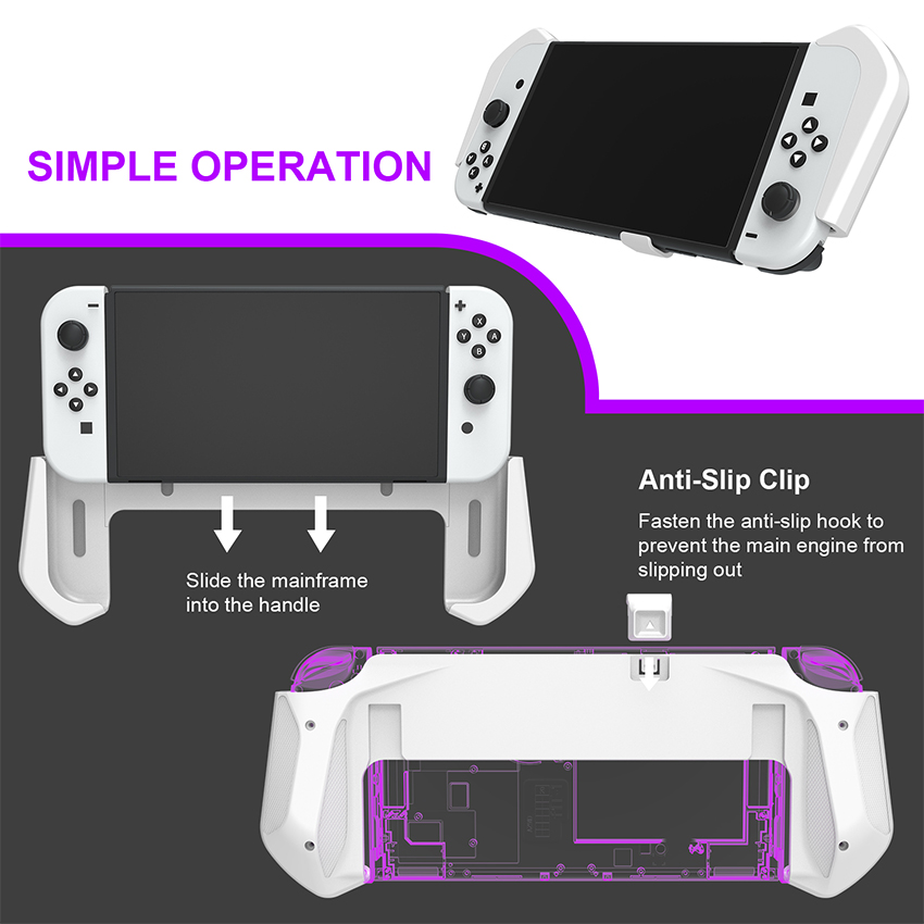 Grip Case cho Nintendo Switch Oled màu trắng JYS-NS232 2