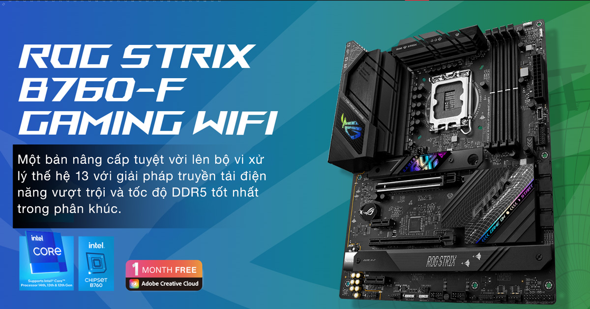 mainboard asus rog strix b760 f gaming wifi ddr5 hacom 1