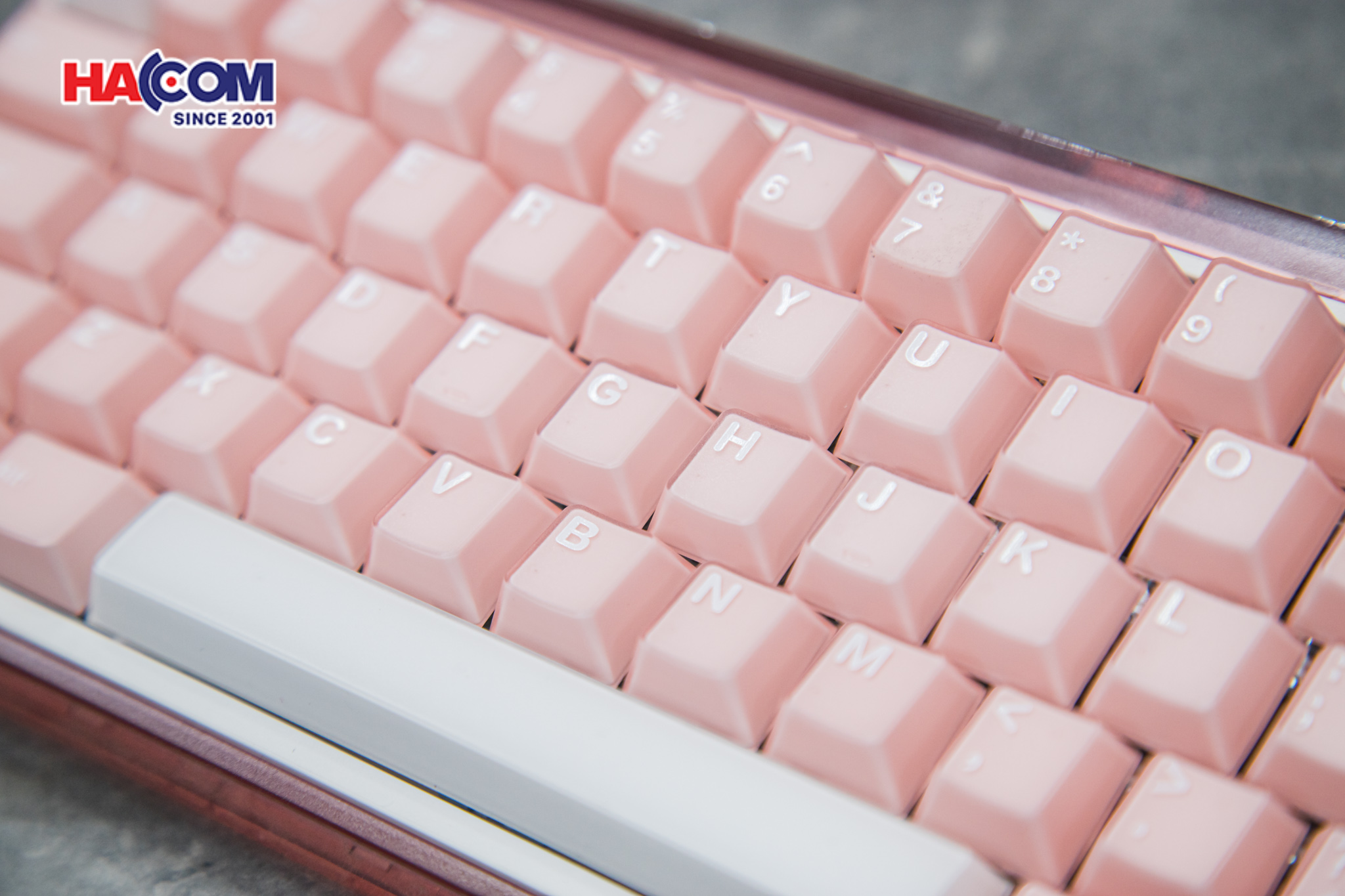 Bàn phím AKKO Ray68 Misty Pink & White 8