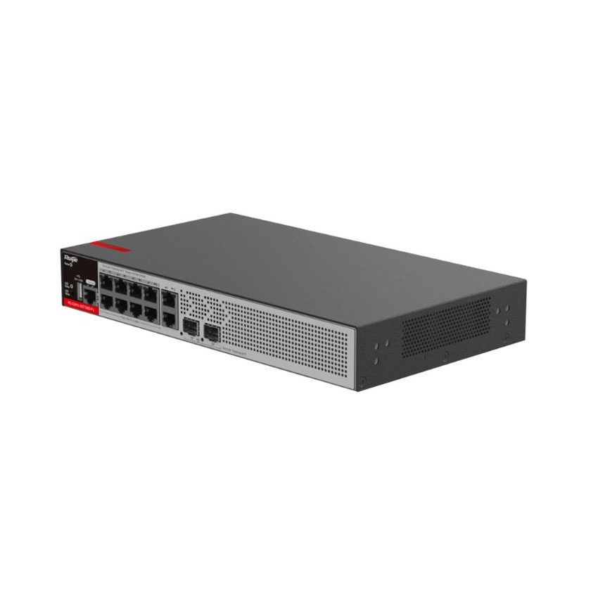 Switch Ruijie PoE 10 cổng RG-S2915-10GT2MS-P-L 10*10/100/1000BASE-T, tốc độ 30Gbps, 125W, AC 100-240 - Hình 4
