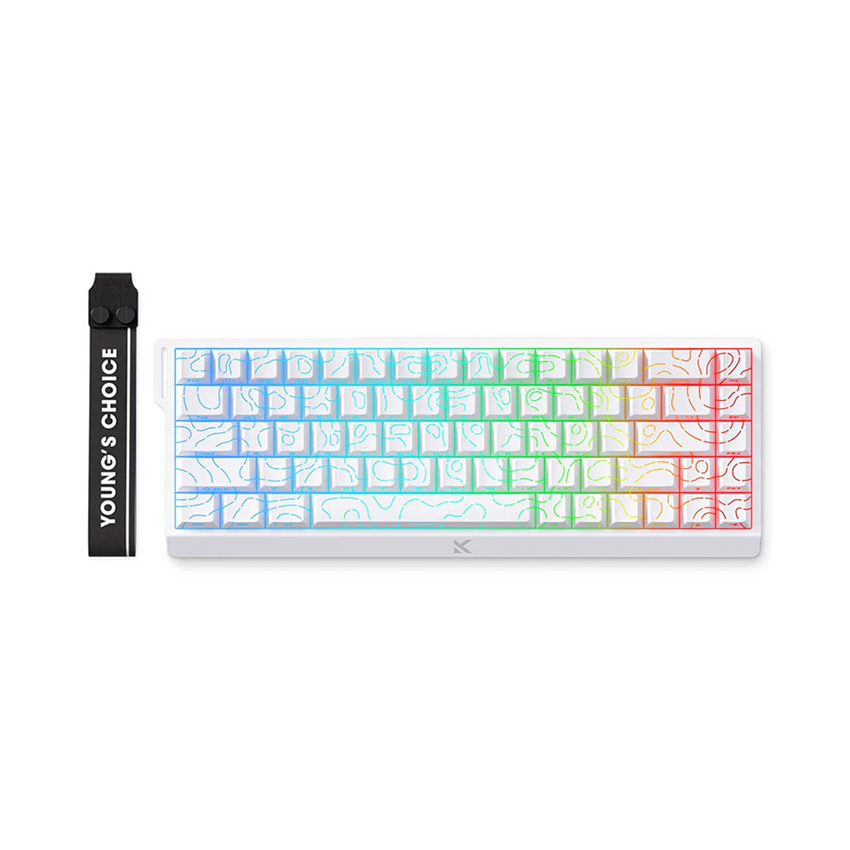 Bàn phím cơ HE MCHOSE Ace 68 - White Topographic chính hãng