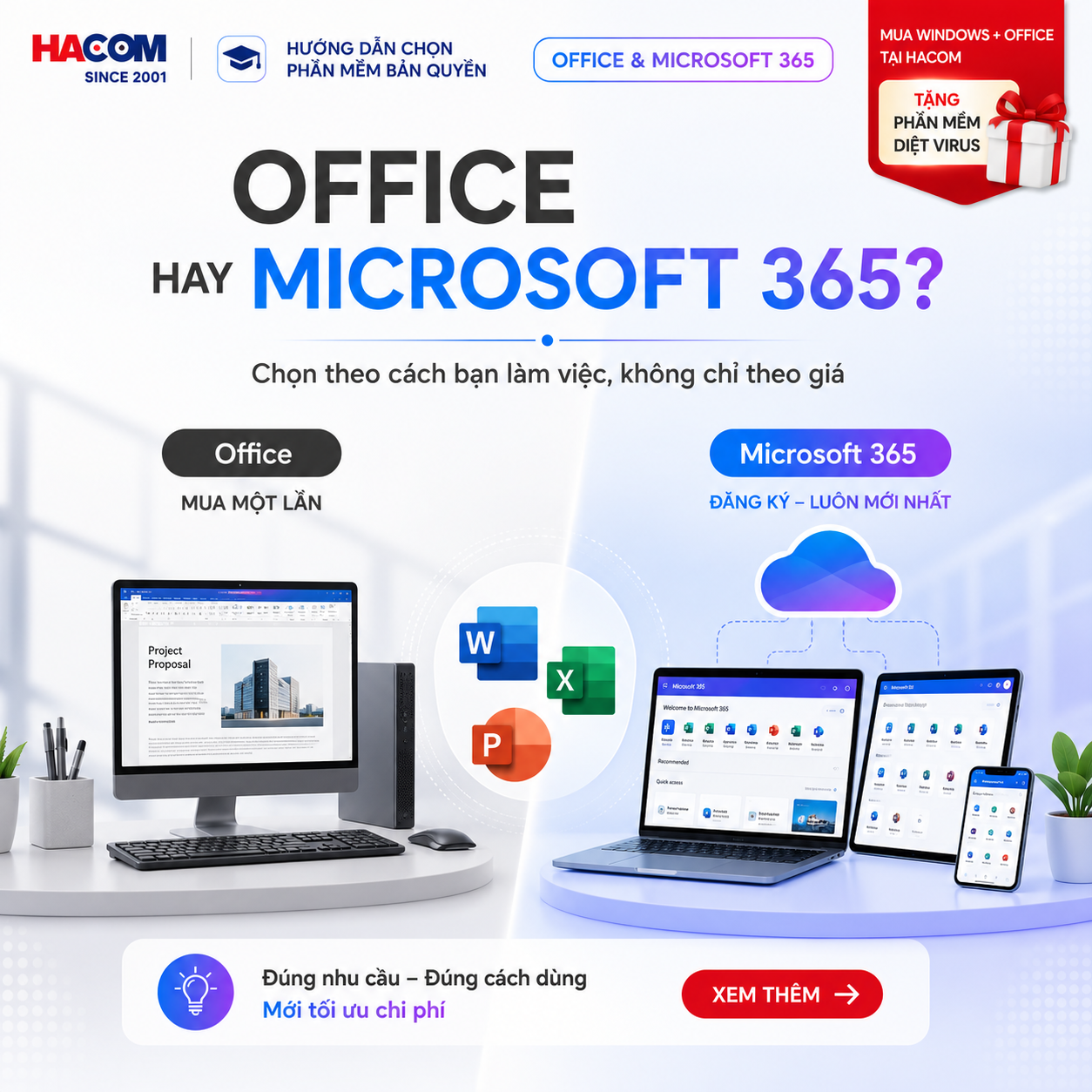 Office mua một lần và Microsoft 365 Office mua một lần và Microsoft 365