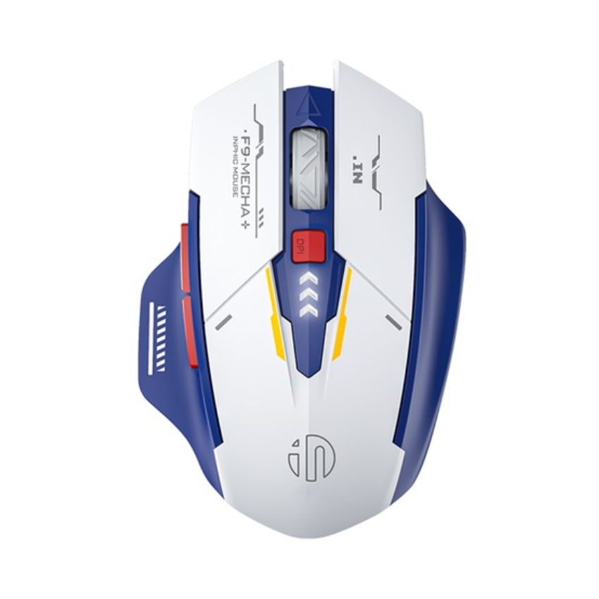 Chuột INPHIC F9 Trắng Xanh chính hãng