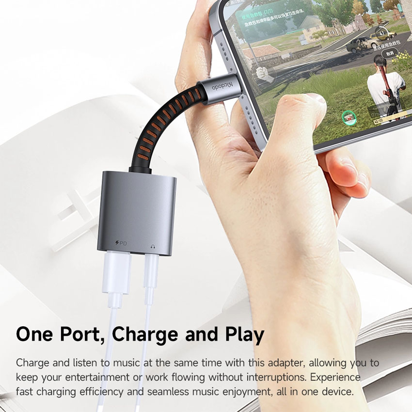 Đầu chuyển MCDODO 2 trong 1 từ USB-C sang USB-C+DC3.5mm (CA-3370) 1