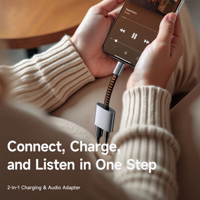 Đầu chuyển MCDODO 2 trong 1 từ USB-C sang USB-C+DC3.5mm (CA-3370) 3