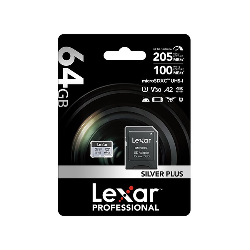 Thẻ nhớ Lexar 64GB Professional SILVER PLUS microSDXC - LMSSIPL064G-BNANG 2