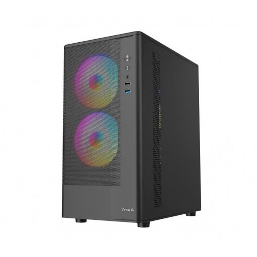 Vỏ Case VITRA Cruise Ax5 Black RGB (mATX/3Fan/Kính Hông Trượt) 2