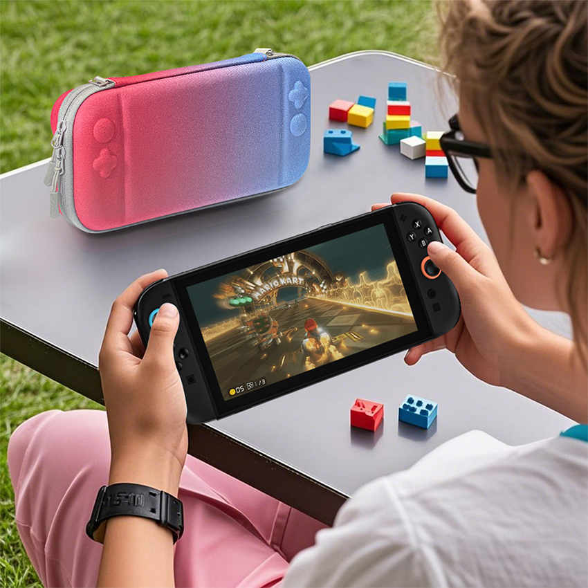 Bao đựng máy Nintendo Switch 2 màu xanh hồng JYS-NS2307 5