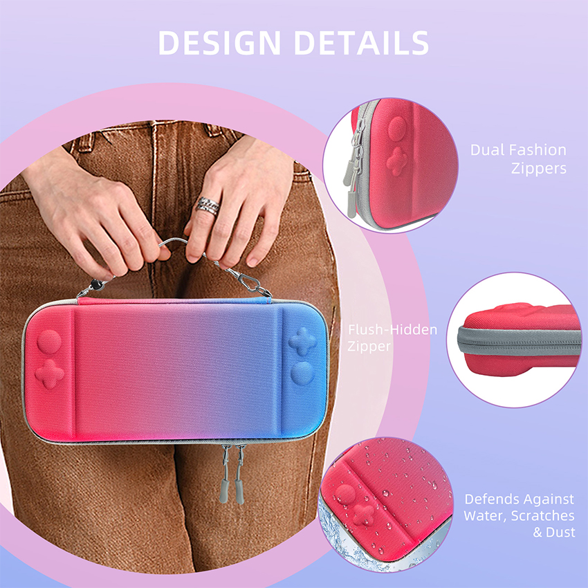 Bao đựng máy Nintendo Switch 2 màu xanh hồng JYS-NS2307 8