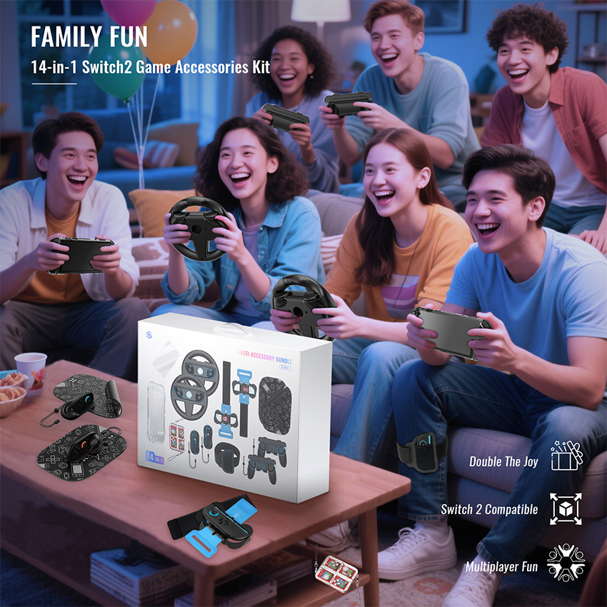 combo phu kien 14 in 1 cho nintendo switch 2 jys ns2317 3