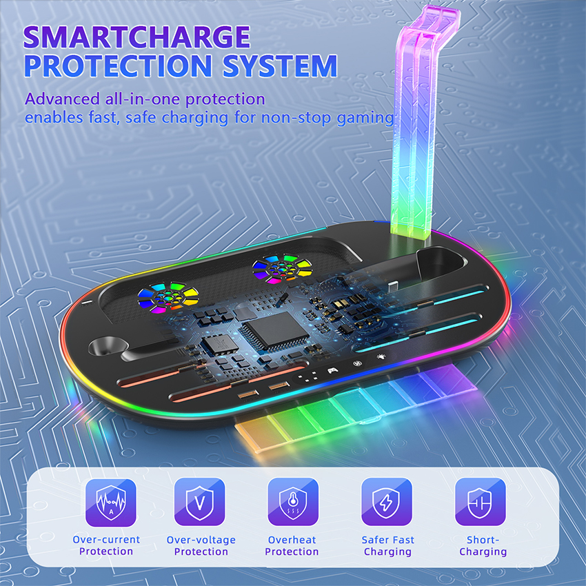 Đế sạc kiêm giá đỡ đa năng for Switch 2 màu đen JYS-NS2322 9