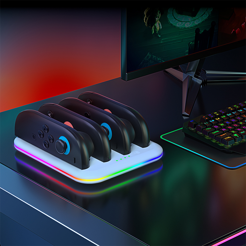 dock sac 4 ngan co day cho joy con swich 2 mau trang jys ns2303 2