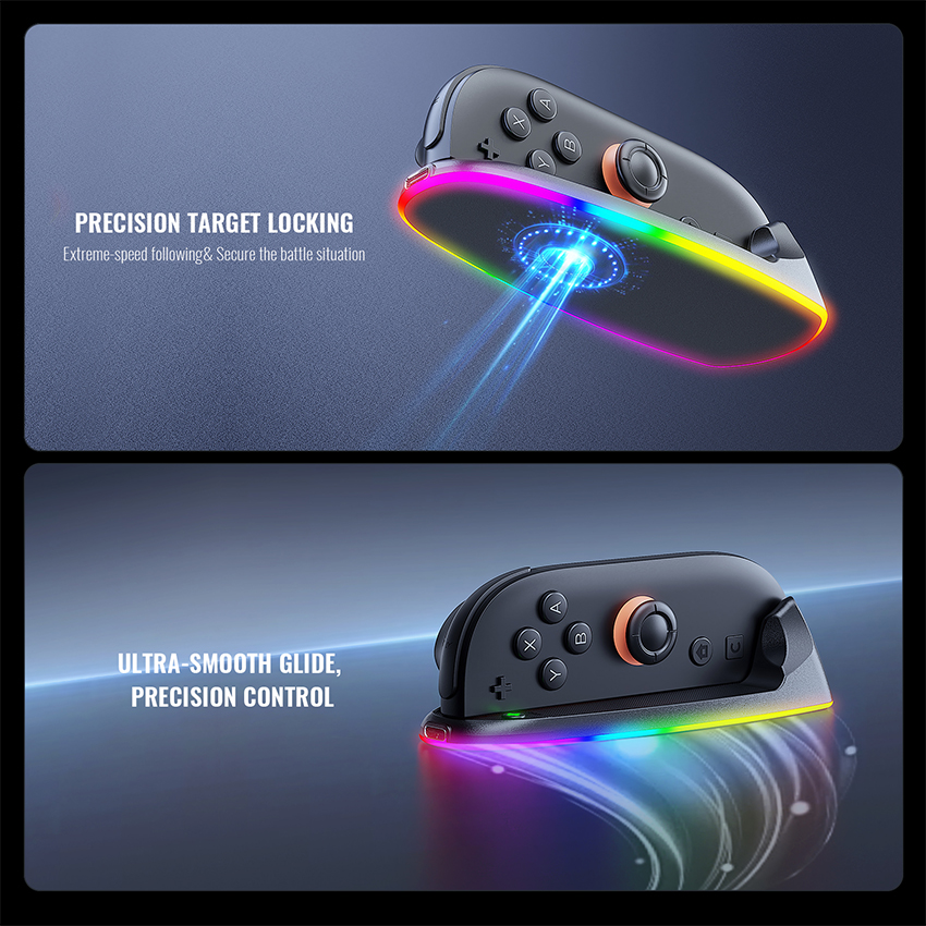Dock sạc RGB Gaming Mouse Rechargeable Hand Grips for Switch 2 màu đen JYS-NS2320 7