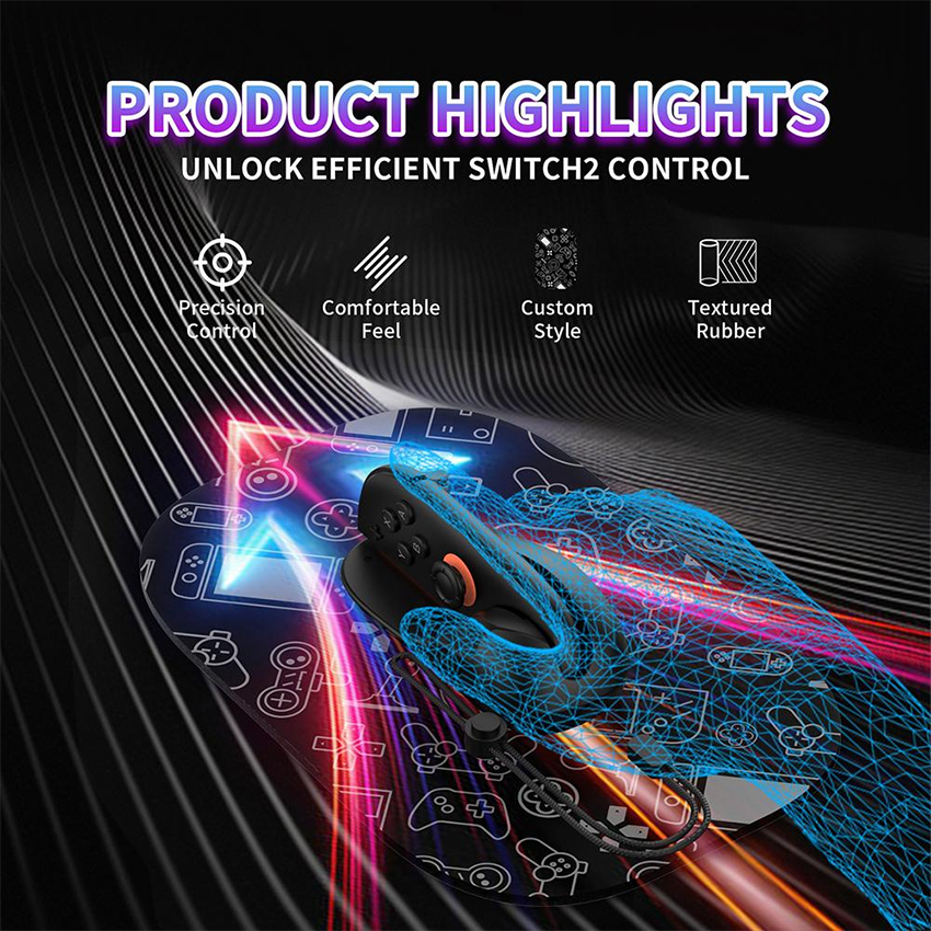 vo nhua hinh dang chuot may tinh mouse for joy con switch 2 mau xanh pha cam jys ns2313 6