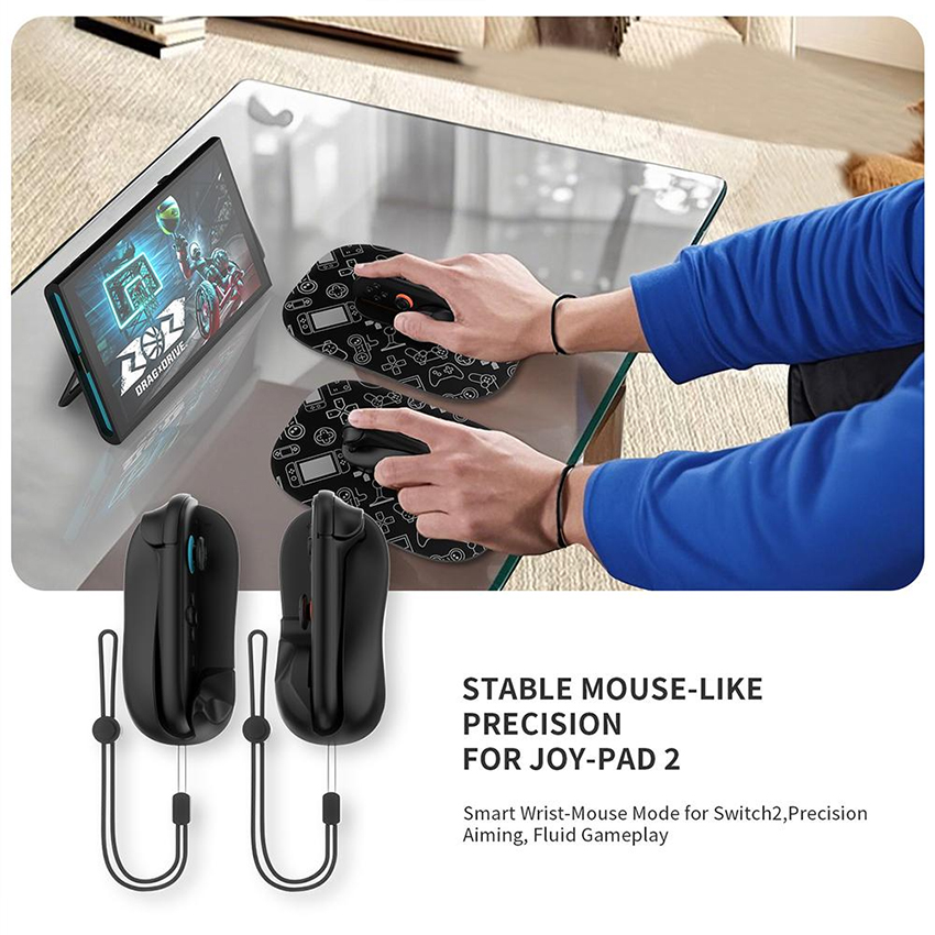 Vỏ nhựa hình dạng chuột máy tính Mouse for Joy-Con Switch 2 màu xanh pha cam JYS-NS2313 8