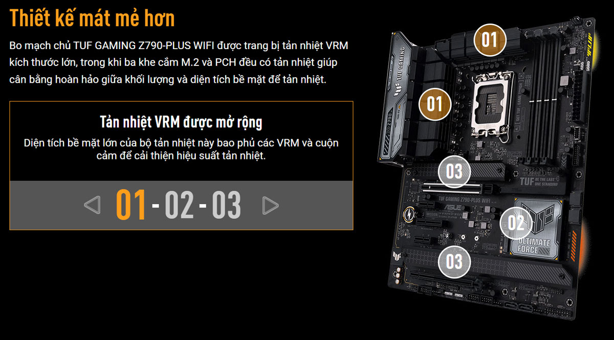 mainboard asus tuf gaming z790 plus wifi hacom 3