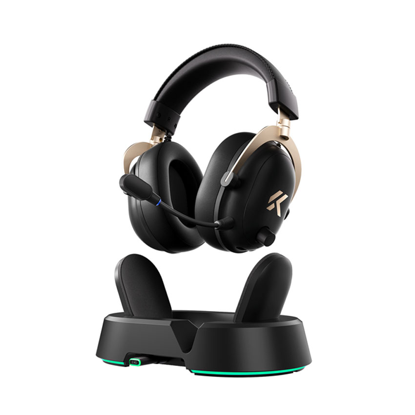 Tai nghe Gaming MCHOSE V9 Turbo+ Wireless (Black Gold) chính hãng