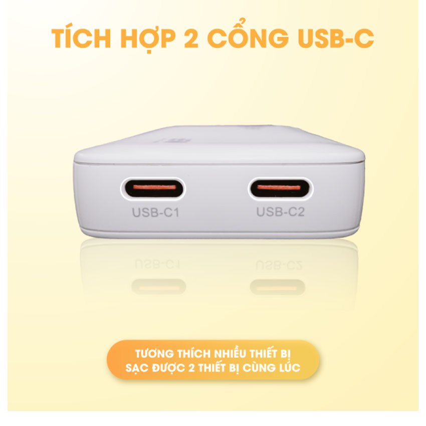 Sạc 9FIT Slim PD 65W 2C GaN White - 9A652C07W - Hình 4