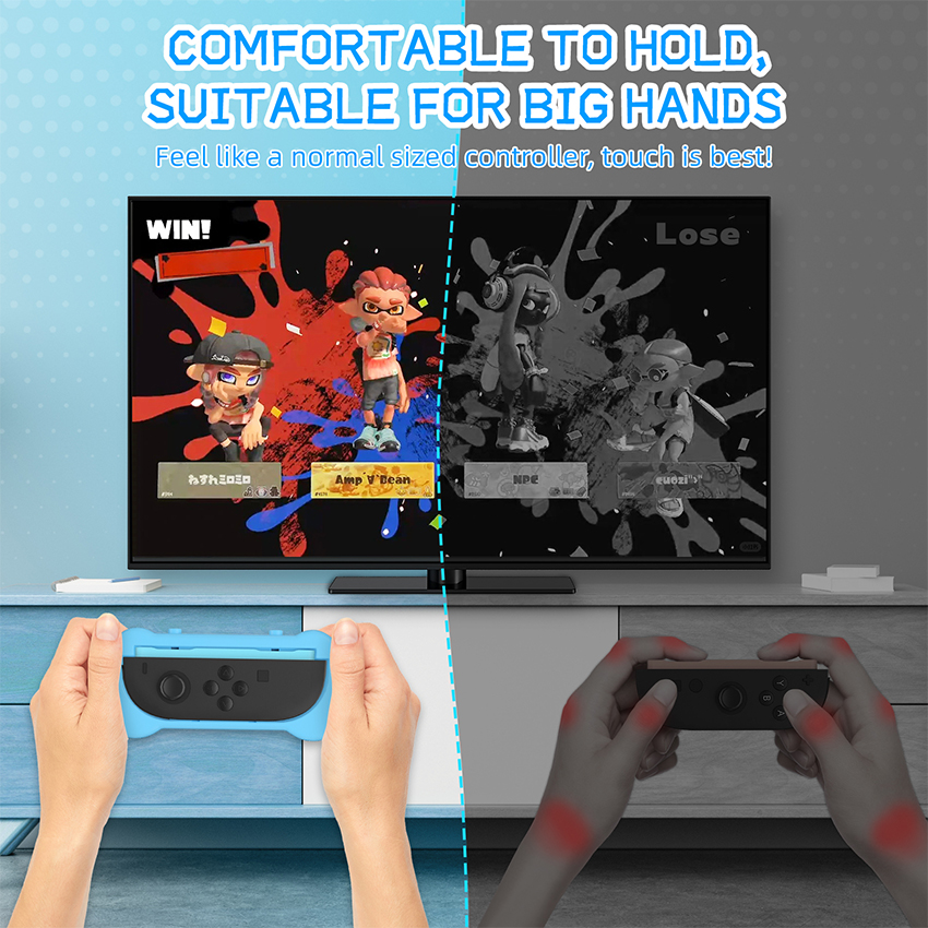 bo vo tay cam co day deo joy con grips with hand strap for switch 2 mau xanh pha cam jys ns2263 6