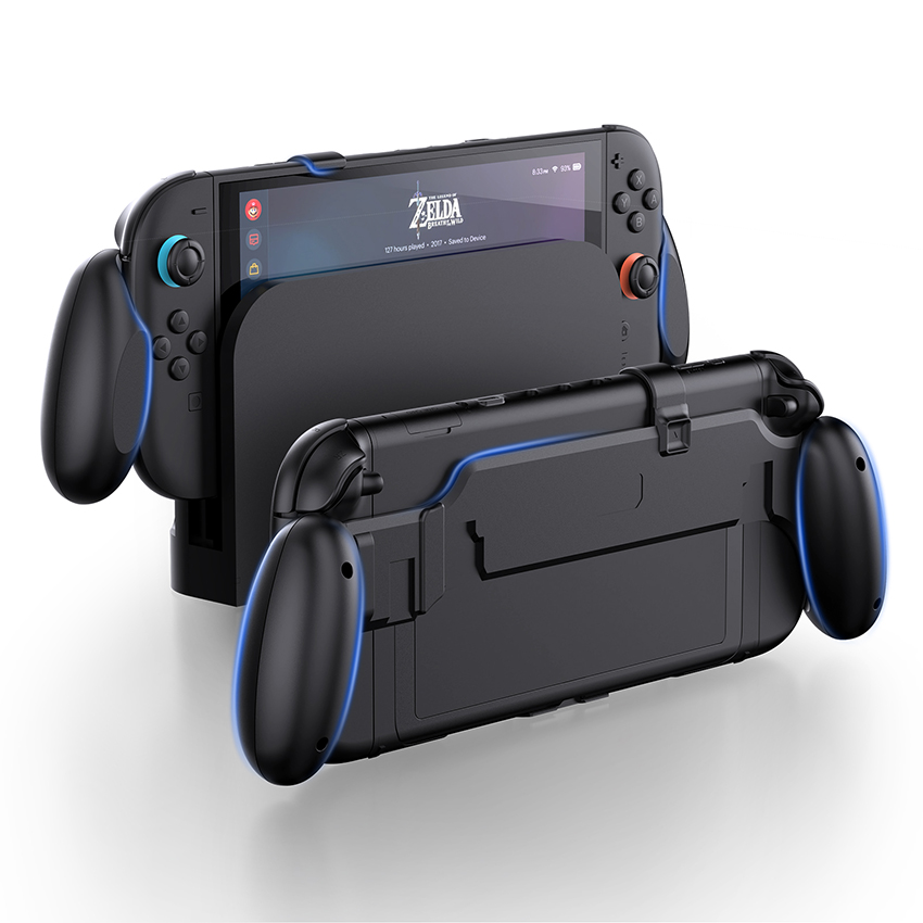 Grip Case cho Nintendo Switch 2/Switch/Switch Oled màu đen JYS-NS2297 2