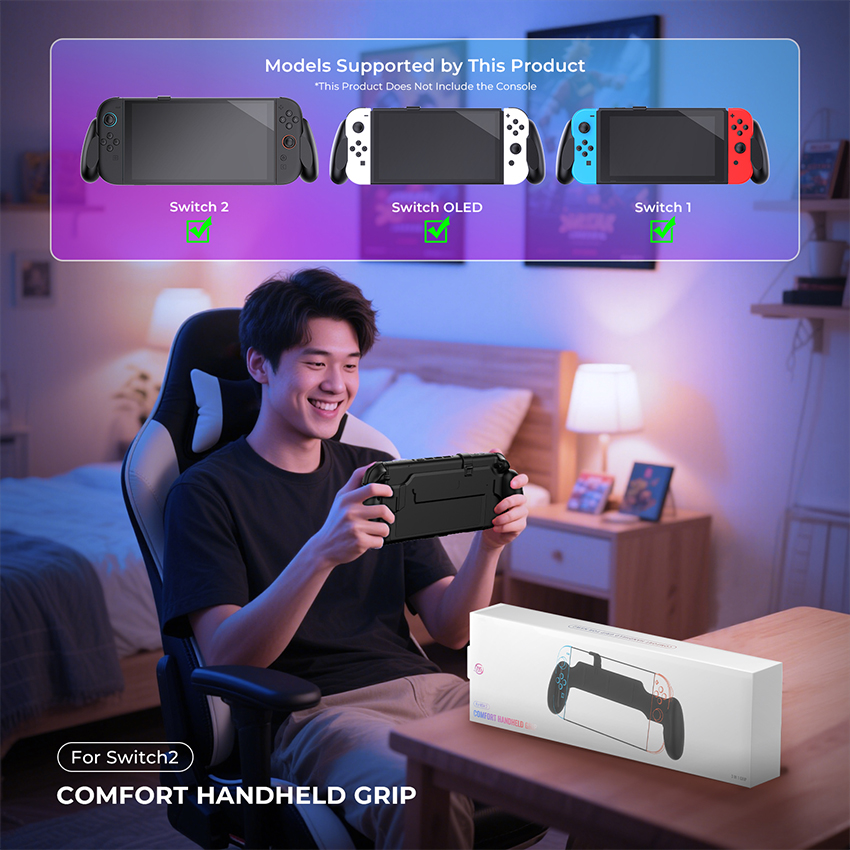 grip case cho nintendo switch 2switchswitch oled mau den jys ns2297 6