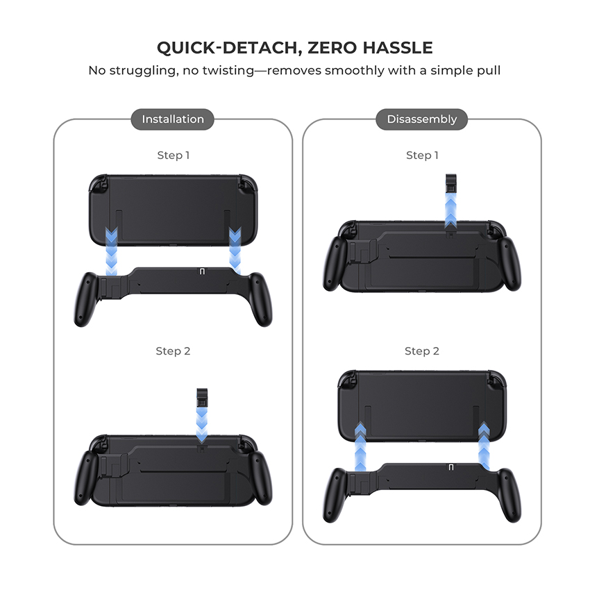 Grip Case cho Nintendo Switch 2/Switch/Switch Oled màu đen JYS-NS2297 7