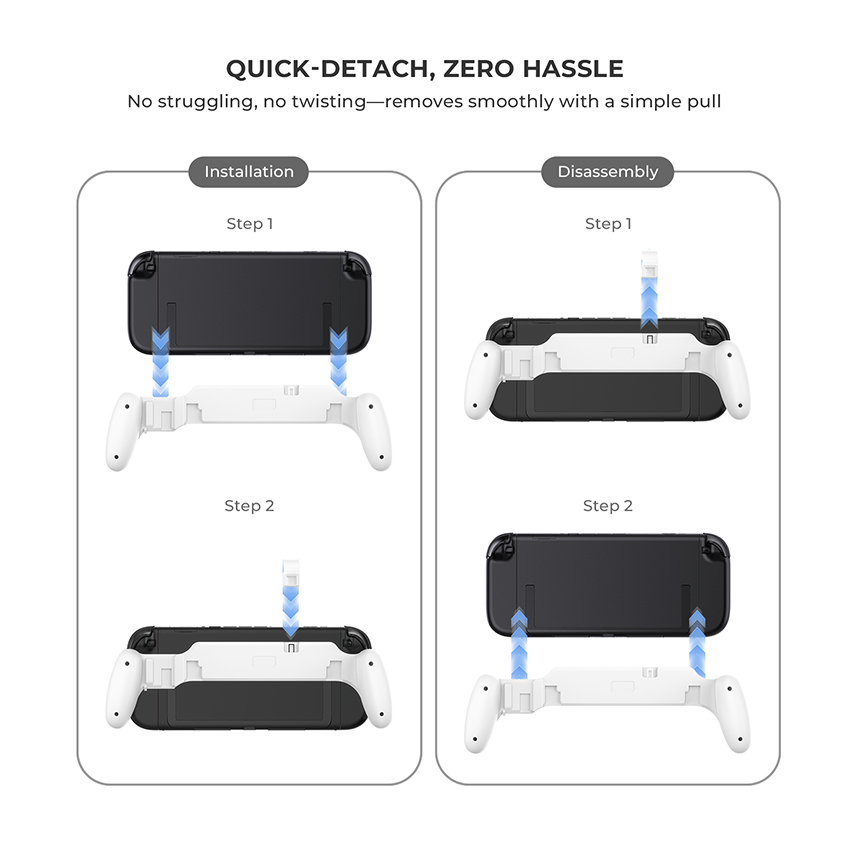 Grip Case cho Nintendo Switch 2/Switch/Switch Oled màu trắng JYS-NS2297 13