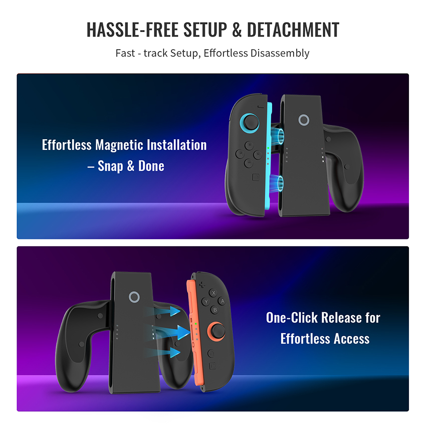 Grip Sạc Joy Con Nintendo Switch 2 màu đen JYS-NS2287 5