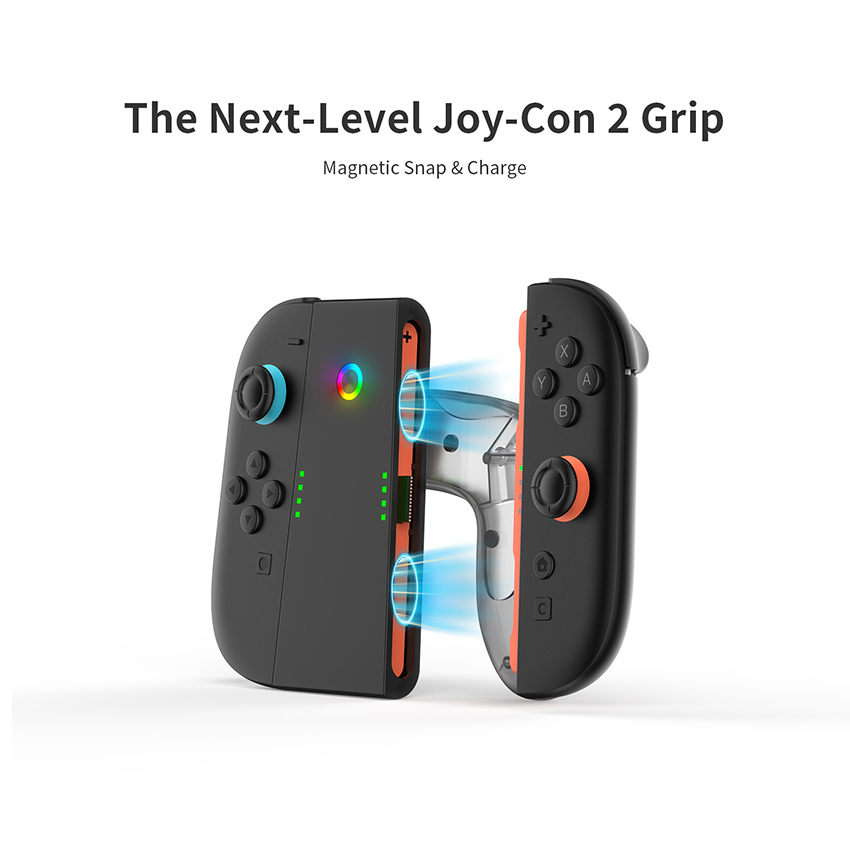 Grip Sạc Joy Con Nintendo Switch 2 màu xám JYS-NS2287 12