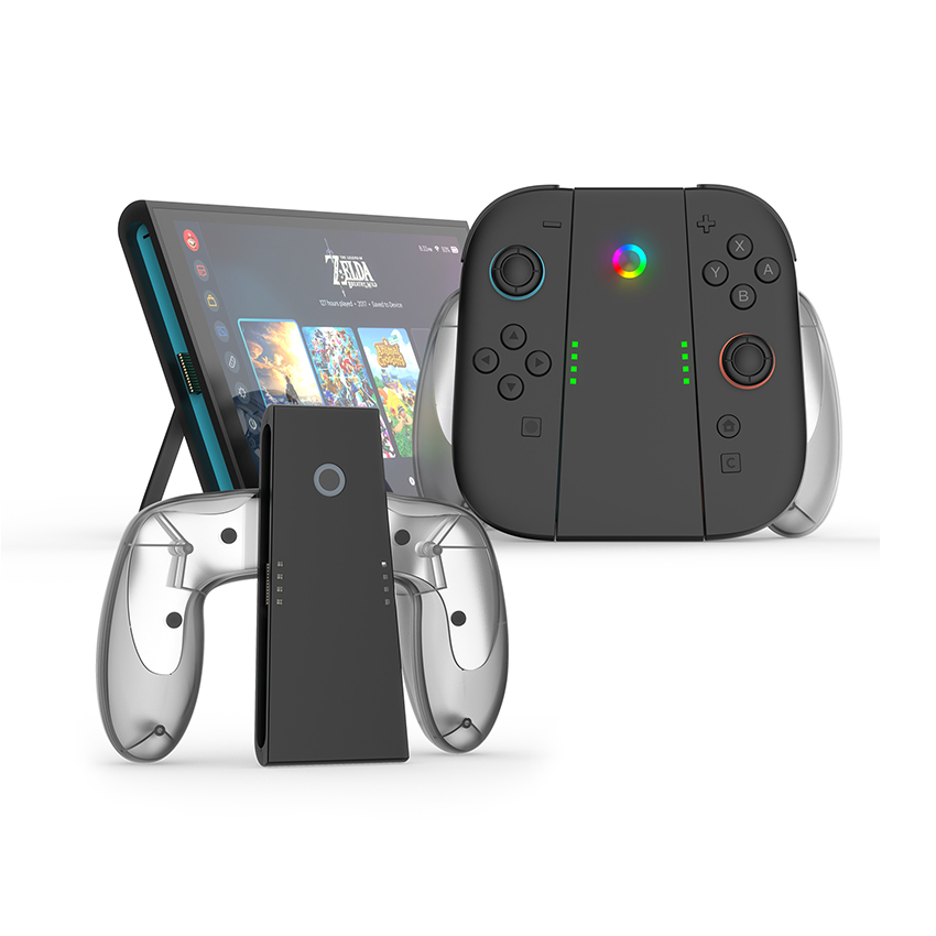 Grip Sạc Joy Con Nintendo Switch 2 màu xám JYS-NS2287 2