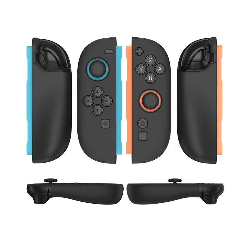 Ốp silicone bảo vệ tay cầm kèm 2c Thumb Grips for Joy-Con  Switch 2 màu đen JYS-NS2292 2