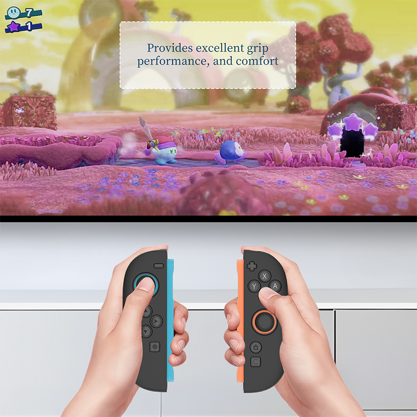Ốp silicone bảo vệ tay cầm kèm 2c Thumb Grips for Joy-Con  Switch 2 màu đen JYS-NS2292 7