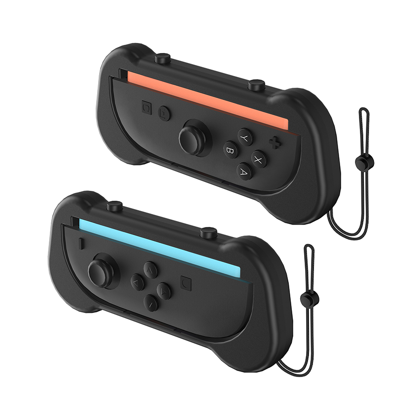 Vỏ cho tay cầm có dây đeo Joy-Con Grips with hand strap for switch 2 màu đen JYS-NS2263 1