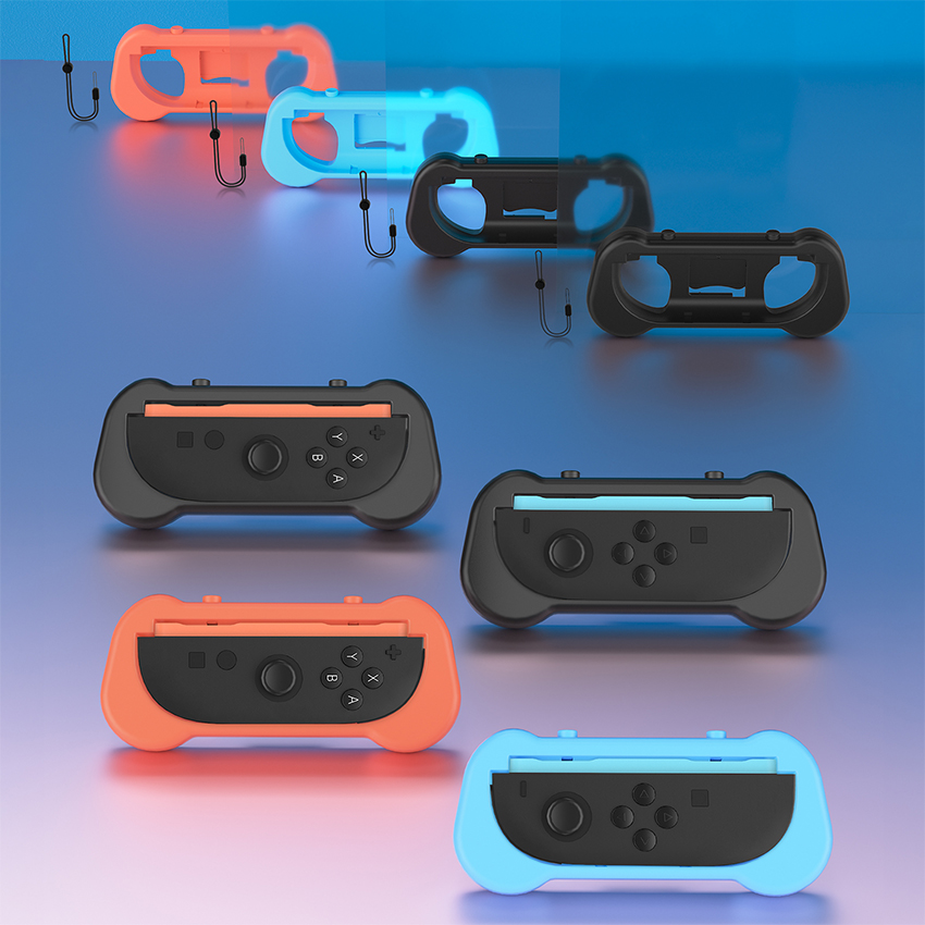 Vỏ cho tay cầm có dây đeo Joy-Con Grips with hand strap for switch 2 màu đen JYS-NS2263 2