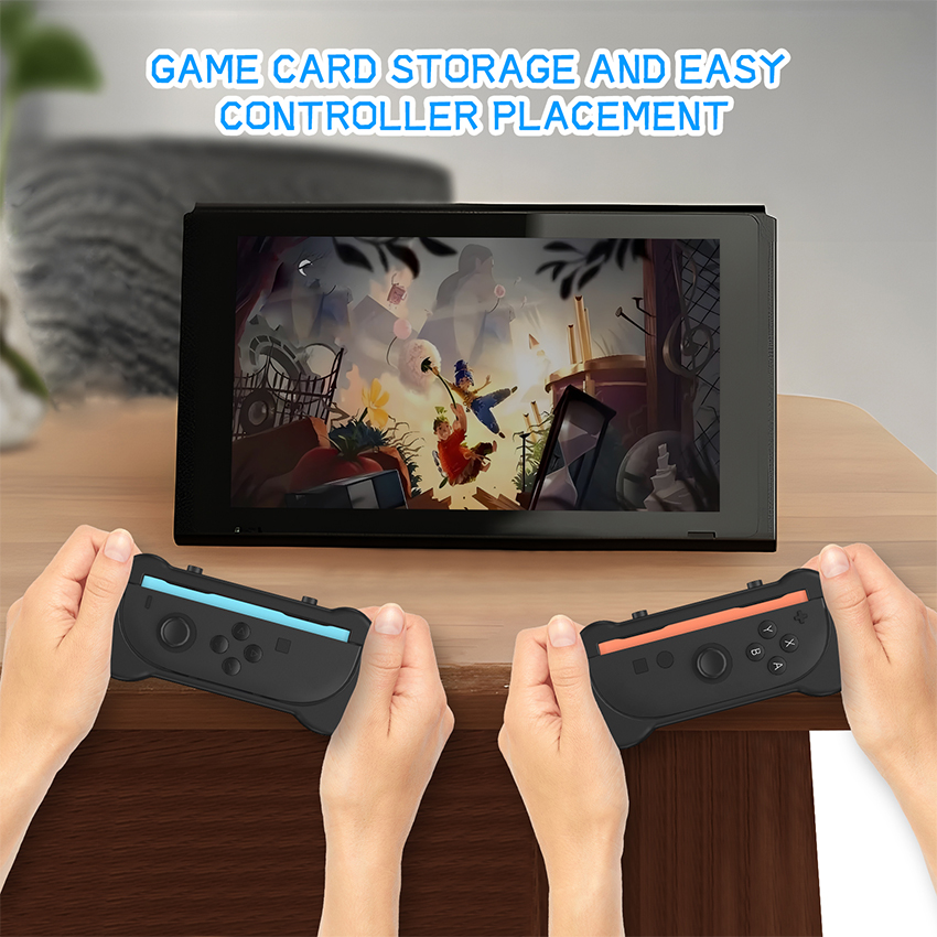 Vỏ cho tay cầm có dây đeo Joy-Con Grips with hand strap for switch 2 màu đen JYS-NS2263 3