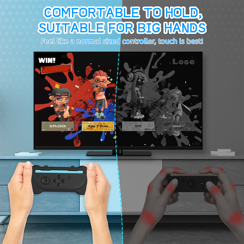 Vỏ cho tay cầm có dây đeo Joy-Con Grips with hand strap for switch 2 màu đen JYS-NS2263 5