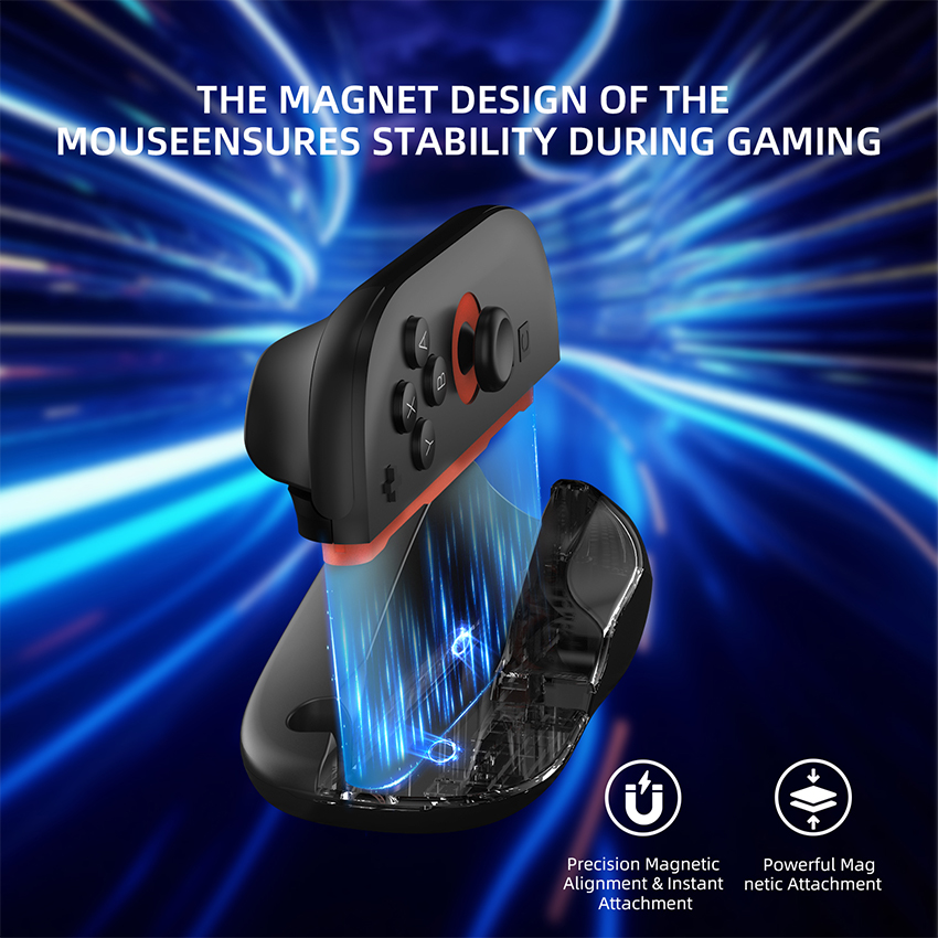 Vỏ nhựa hình dạng chuột máy tính Mouse for Joy-Con Switch 2 màu đen JYS-NS2296-V3 9