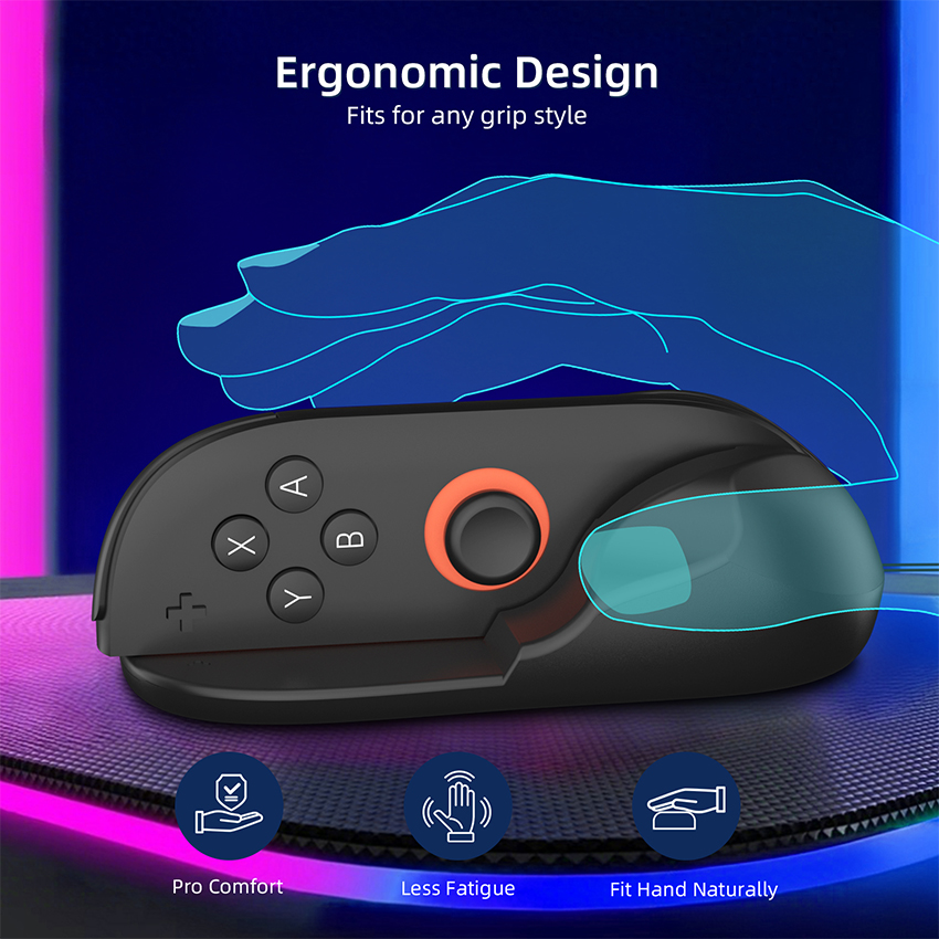 Vỏ nhựa hình dạng chuột máy tính Mouse for Joy-Con Switch 2 màu đen JYS-NS2296-V3 13