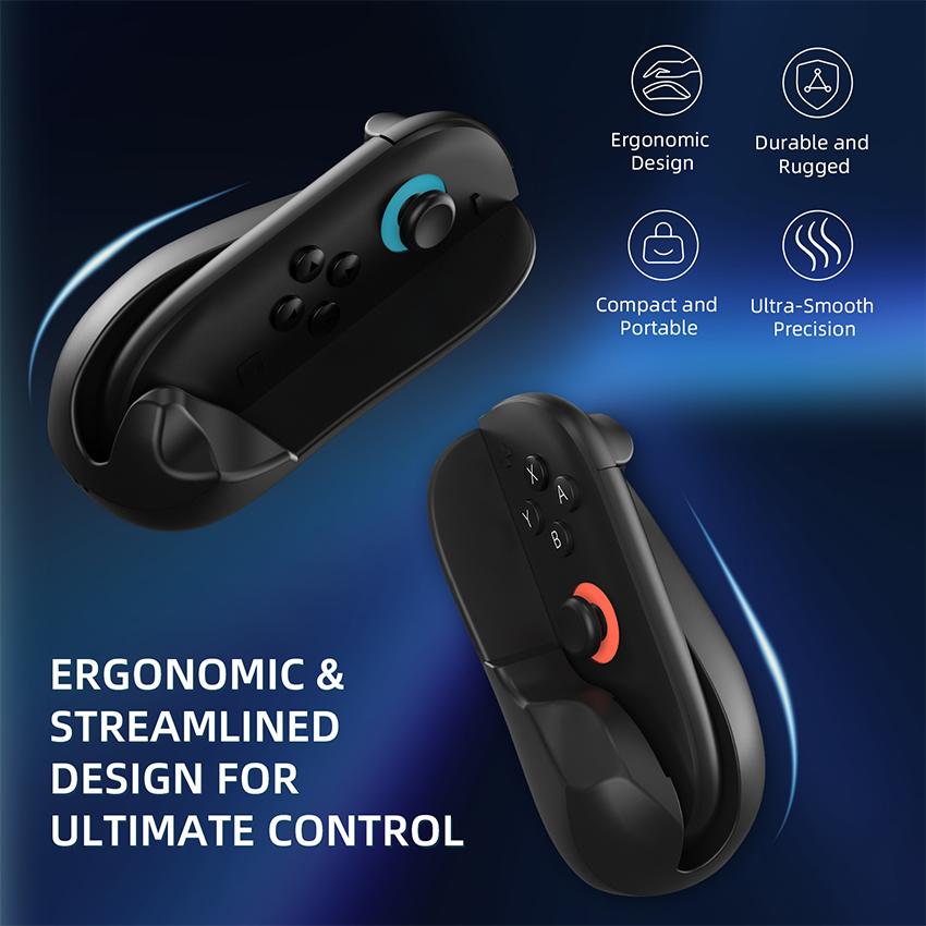 Vỏ nhựa hình dạng chuột máy tính Mouse for Joy-Con Switch 2 màu đen JYS-NS2296-V3 7