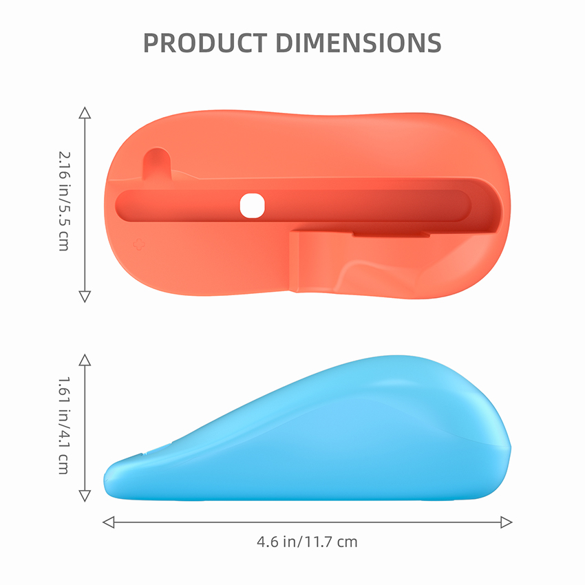 Vỏ nhựa hình dạng chuột máy tính Mouse for Joy-Con Switch 2 màu xanh pha cam JYS-NS2296-V3 12