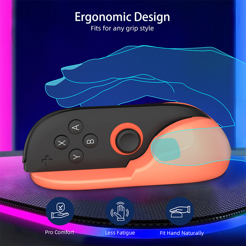 Vỏ nhựa hình dạng chuột máy tính Mouse for Joy-Con Switch 2 màu xanh pha cam JYS-NS2296-V3 5