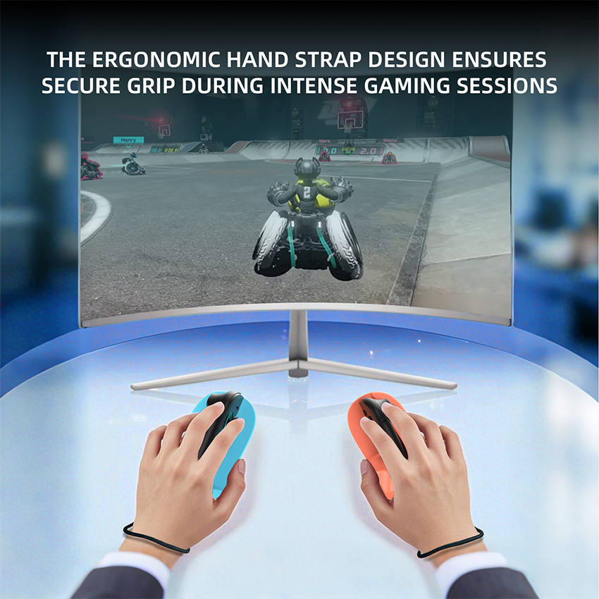 Vỏ nhựa hình dạng chuột máy tính Mouse for Joy-Con Switch 2 màu xanh pha cam JYS-NS2296-V3 6