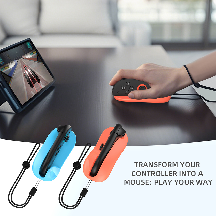 Vỏ nhựa hình dạng chuột máy tính Mouse for Joy-Con Switch 2 màu xanh pha cam JYS-NS2296-V3 8